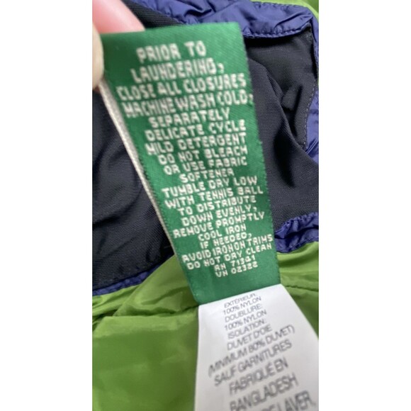 LL BEAN Jacket Youth Boys L 14-16 Goose Down Puffer Full Zip Pockets Ski Outdoor - Picture 15 of 16